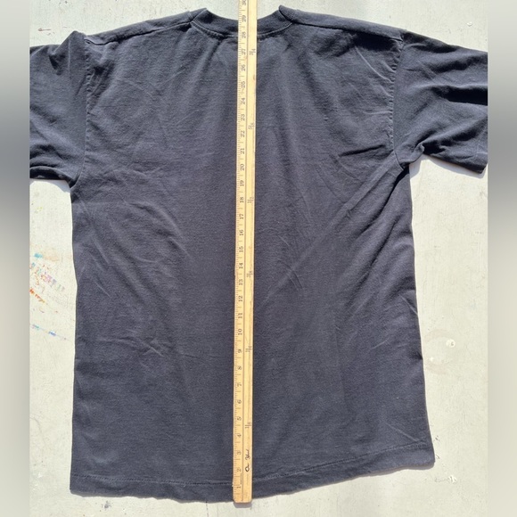 Men's Vintage Stonehenge T-Shirt Black Spell-Out L Single Stitch UK Aliens HOLE - Picture 13 of 15